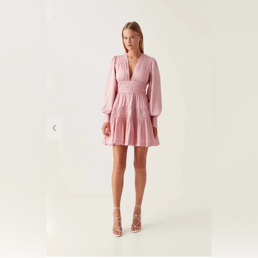 Aje Fallingwater Ruched Mini Dress NWT